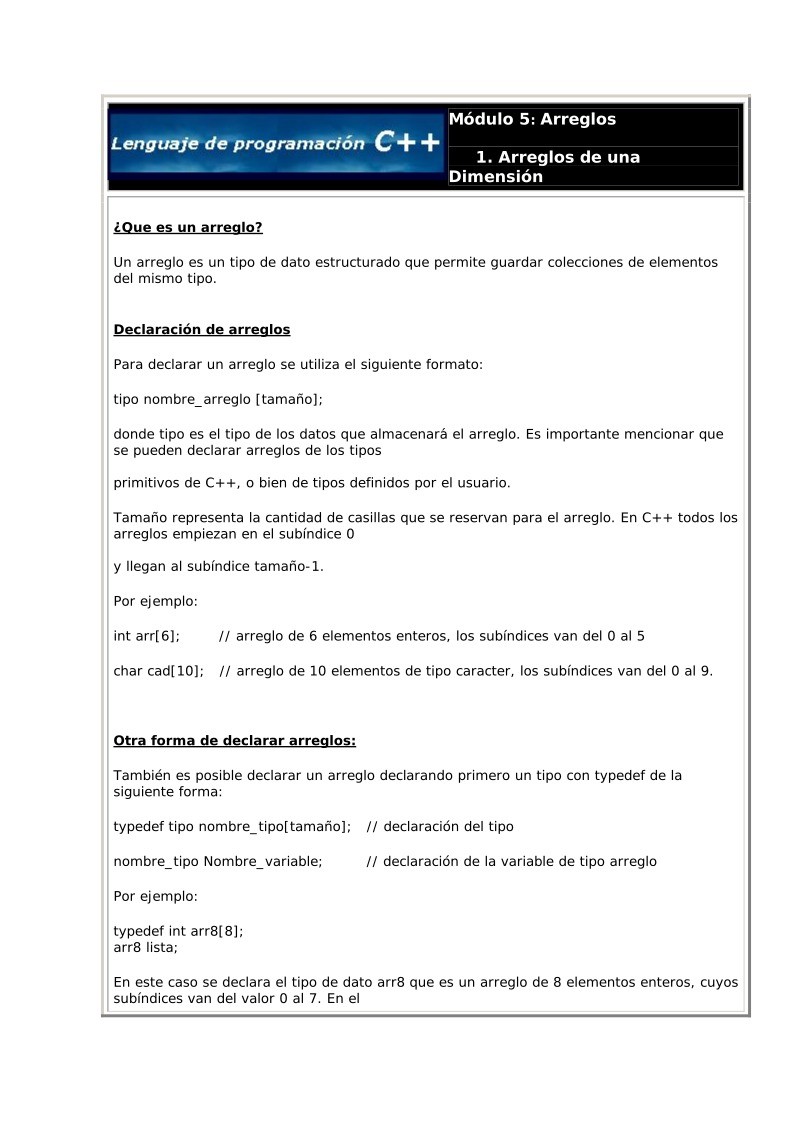 Imágen de pdf Mdulo 5: Arreglos